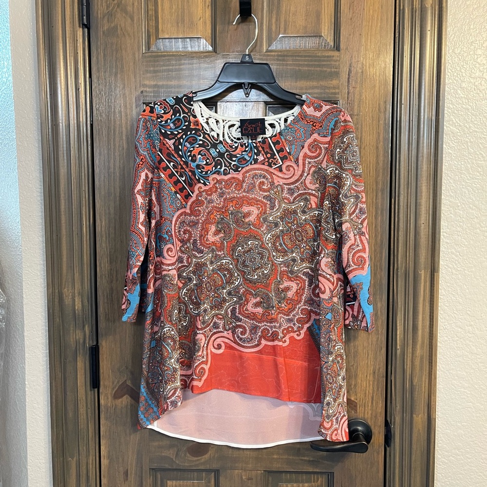 Boutique Paisley Print Women's Top - Multicolor